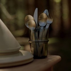 Ferm Living Stelo Bestikst 4 Dele Brstet Rustfrit Stl