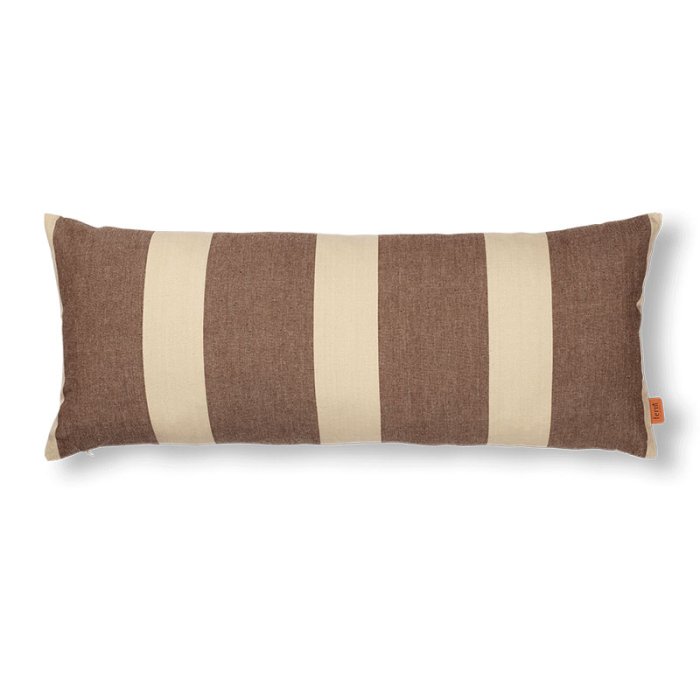 Ferm Living Strand Pude - 72x30 cm - Carob Brown/Parchment