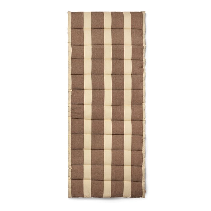 Ferm Living Strand Quiltet Madras - Carob Brown/Parchment