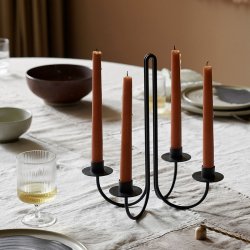 Ferm Living Sway Candelabra Lysestage - Sort