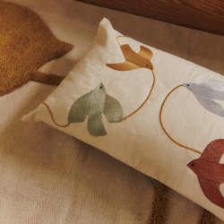 Ferm Living Swif Bird Embroidered Pude 60x40 cm