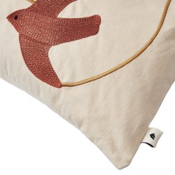 Ferm Living Swif Bird Embroidered Pudebetrk 60x40 cm
