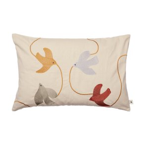Ferm Living Swif Bird Embroidered Pudebetrk 60x40 cm