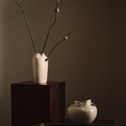 Ferm Living Tereo Rund Vase H18cm Off-White Speckle