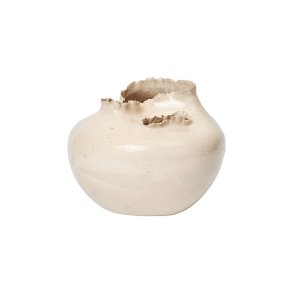 Ferm Living Tereo Rund Vase H18cm Off-White Speckle