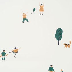 Ferm Living Tapet The Park - Off-White