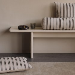 Ferm Living Twill Bolster Pude Off-white/Sort