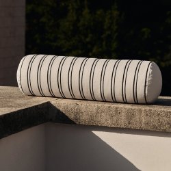 Ferm Living Twill Bolster Pude Off-white/Sort