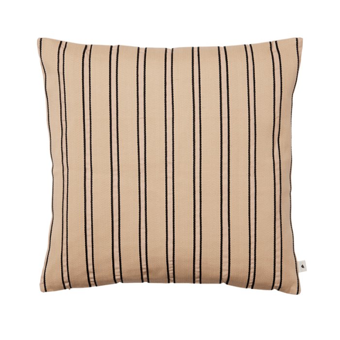 Ferm Living Twill Pudebetrk 50x50 cm Cashmere/Sort