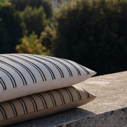 Ferm Living Twill Pudebetrk 60x40 cm Cashmere/Sort