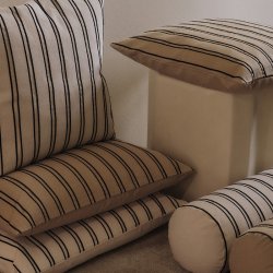 Ferm Living Twill Pudebetrk 60x40 cm Cashmere/Sort