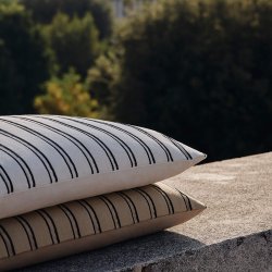 Ferm Living Twill Pudebetrk 60x40 cm Off-white/Sort