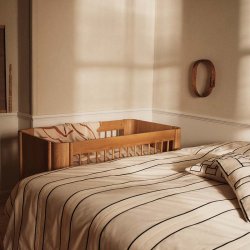 Ferm Living Twill Senget�ppe Double Off-white/Sort