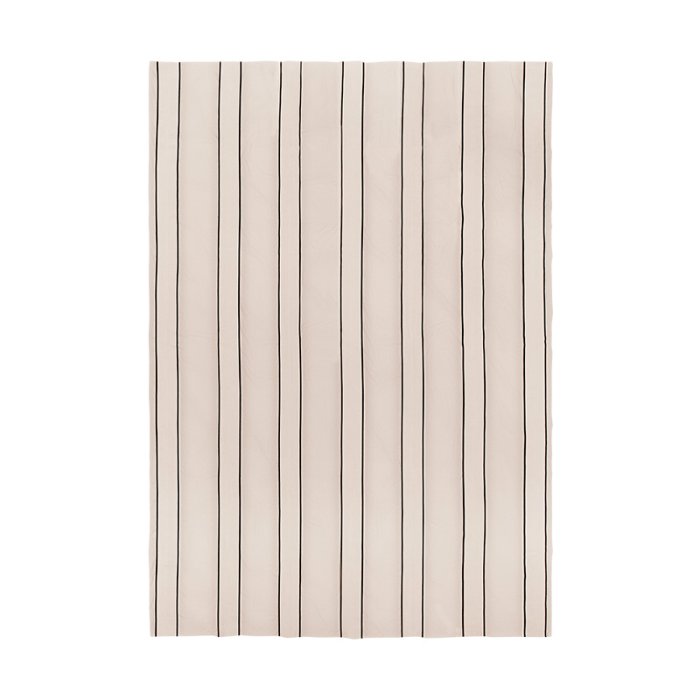 Ferm Living Twill Senget�ppe Single Off-white/Sort