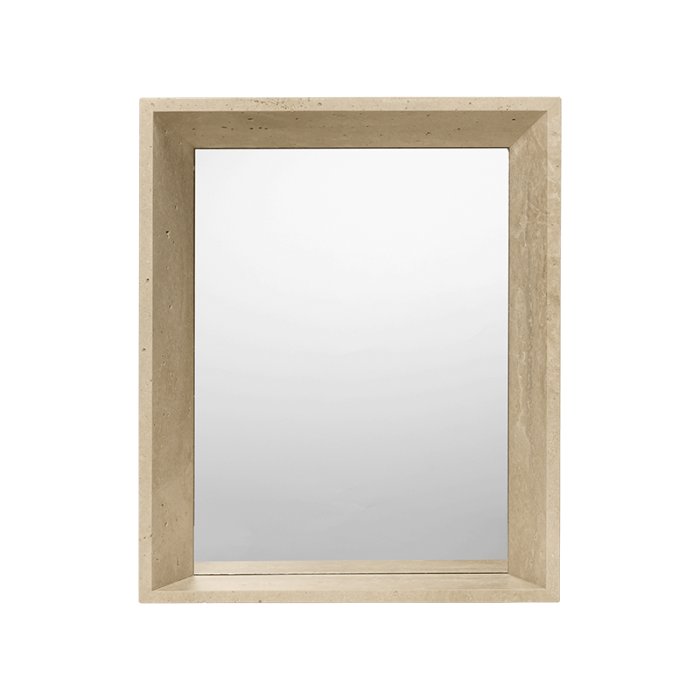 Ferm Living x Utzon Lancet Spejl Travertin