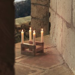 Ferm Living x Utzon Newel Modular Lysestage Travertin