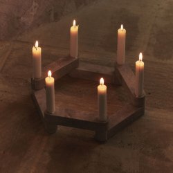 Ferm Living x Utzon Newel Modular Lysestage Travertin