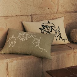 Ferm Living x Utzon Vuelo Pude 40x60 cm Natur Elm Green