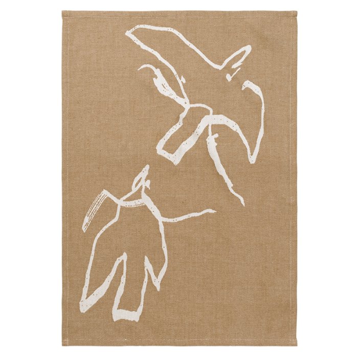Ferm Living x Utzon Viskestykke Sugar Kelp/Off-white