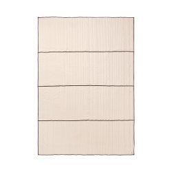 Ferm Living Vari Quiltet Sengetppe Single 260x180 cm Natural/Dark Chocolate