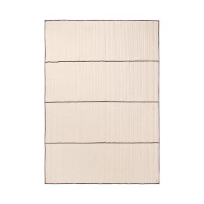 Ferm Living Vari Quiltet Sengetppe Single 260x180 cm Natural/Dark Chocolate