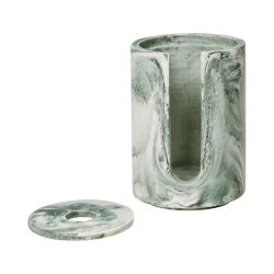 Ferm Living Mist Vatrondel Holder Emerald Off-white