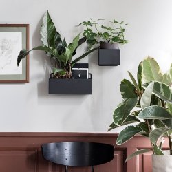 Ferm Living Wall Plant Box - Firkantet - Sort