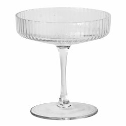 Ferm Living Ripple Champagneglas - Klar - 2 stk