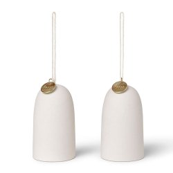 Ferm Living Bell Ceramic Ornament - St af 2 - Rhvid 