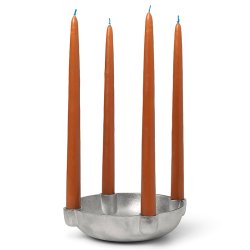 Ferm Living Bowl Candle Holder - Medium - Aluminium