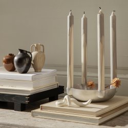 Ferm Living Bowl Candle Holder - Medium - Aluminium