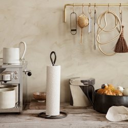 Ferm Living Curvature Kkkenrulleholder - Sort Messing