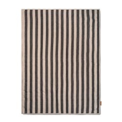 Ferm Living Grand Quilted Tppe - Sand/Black 