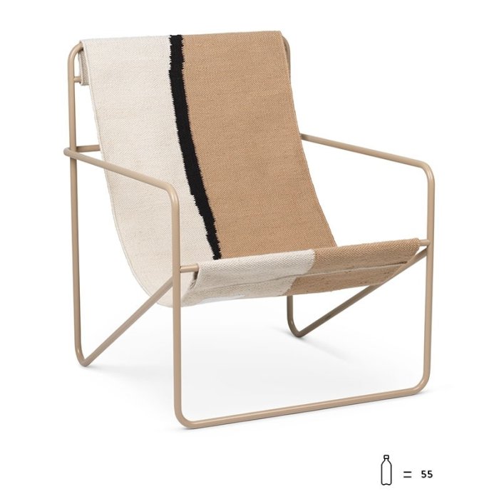 Ferm Living Desert Lounge Stol - Cashmere Soil