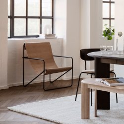 Ferm Living Desert Lounge Stol - Sort
