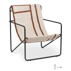 Ferm Living Desert Lounge Stol - Sort