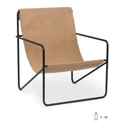 Ferm Living Desert Lounge Stol - Sort