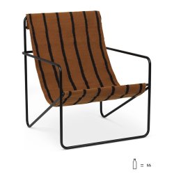 Ferm Living Desert Lounge Stol - Sort