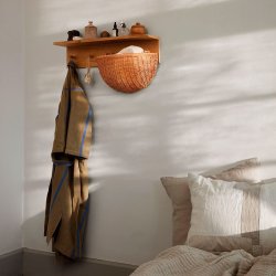 Ferm Living Field Robe Morgenkbe - Olive/Bright Blue