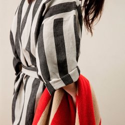 Ferm Living Field Robe Morgenk�be - Sand/Black