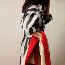 Ferm Living Field Robe Morgenk�be - Sand/Black