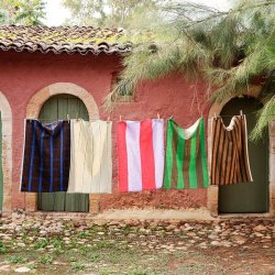 Ferm Living Hale Viskestykke - Rd/Lilla