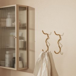 Ferm Living Haze Vgskab - Reeded Glass - Cashmere