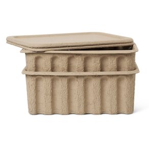 Ferm Living Paper Pulp Box Large 2 stk. Brown