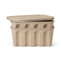Ferm Living Paper Pulp Box Small 2 stk. Brown