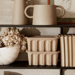 Ferm Living Paper Pulp Box Small 2 stk. Brown