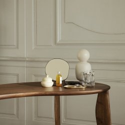 Ferm Living Pond Bordspejl - Mrk Krom