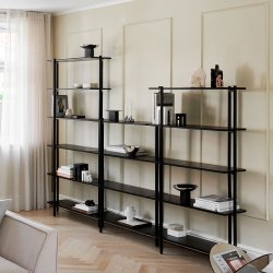 Gejst Invi Reolsystem Sort Modul 1 - Base p Gulvet