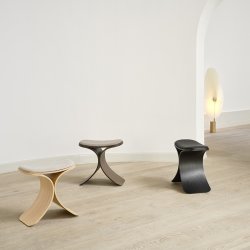 Gejst LUNO Skammel Mrk Eg/Mrk Beige Tekstil