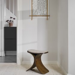 Gejst LUNO Skammel Mrk Eg/Mrk Beige Tekstil